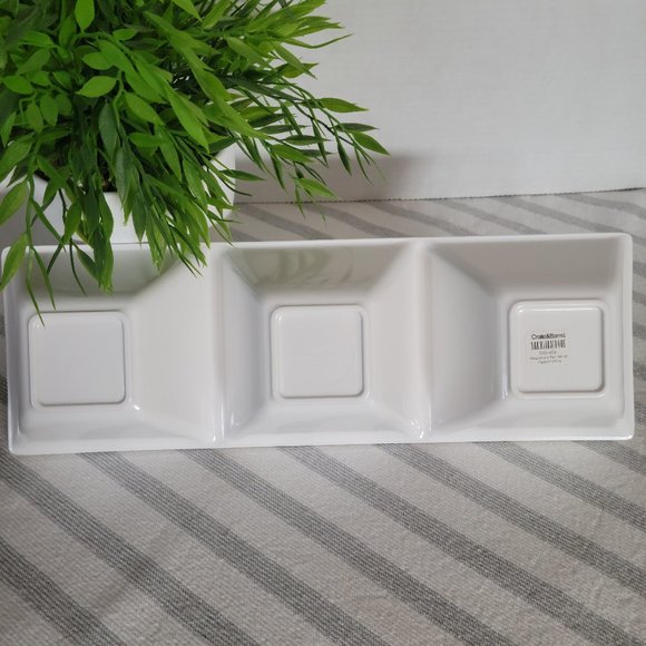 Crate and Barrel Divided Melamine Serving Tray - Picture 4 of 9